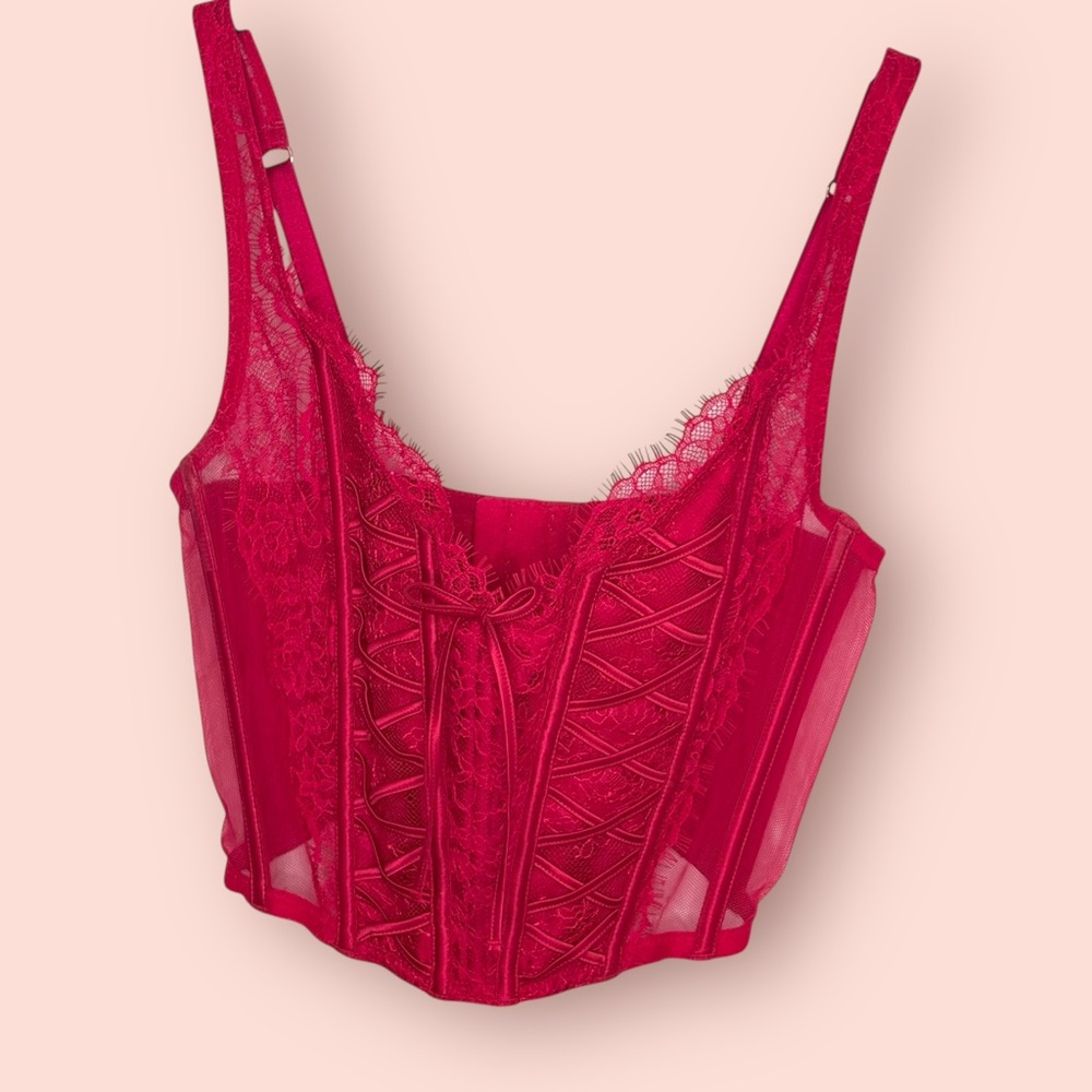 Victoria's Secret Red Lace Bustier